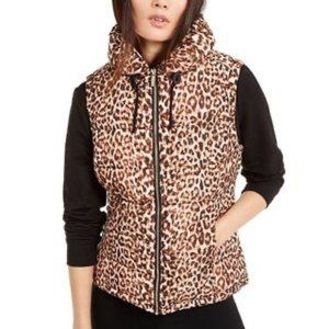 CALVIN KLEIN LEOPARD PRINT PUFFER VEST-NWT